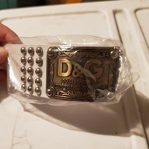 D&G leather bracelet cuff